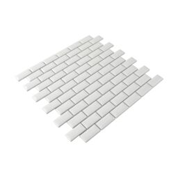 GoodHome Trentie White Polished Gloss Flat Ceramic Mosaic Tile Sheet, (L)300mm (W)300mm - thumbnail 5