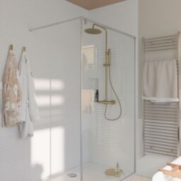 GoodHome Trentie White Polished Gloss Flat Ceramic Mosaic Tile Sheet, (L)300mm (W)300mm - thumbnail 7