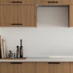 GoodHome Trentie White Polished Gloss Flat Ceramic Mosaic Tile Sheet, (L)300mm (W)300mm - thumbnail 1