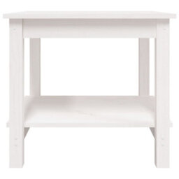 Berkfield Coffee Table White 50X50X45 Cm Solid Wood Pine - thumbnail 5
