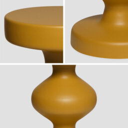 Sweeek - Metal Side Table Mustard Yellow 29.5X29.5X48.5 Cm - Hawa - thumbnail 2