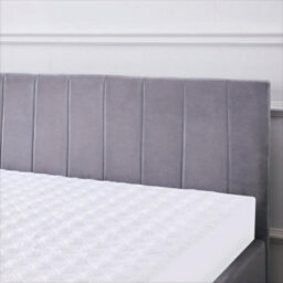 Kosy Koala Ottoman Bed Gas Lift Storage Grey 4Ft6 Double Line Pattern Velvet Bedroom - thumbnail 4