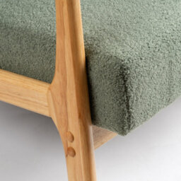 Scottish Everlastings Ltd. Scottish Everlastings Light Green Boucle Chair (Curved Arms) - thumbnail 3