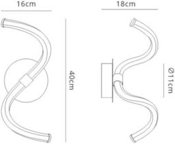Luminosa Lighting Luminosa Nur Wall Lamp, 12W Led, 3000K, 900Lm, Ip20, Chrome - thumbnail 2