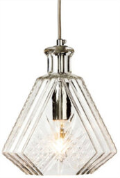 Luminosa Lighting Luminosa Decanter 1 Light Ceiling Pendant Chrome, Clear Decorative Glass, E14