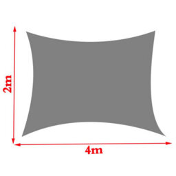Sundaze 4X2M Sun Shade Sail Rectangle Hdpe Breathable Uv Block Sunscreen Cream With Free Rope - thumbnail 7