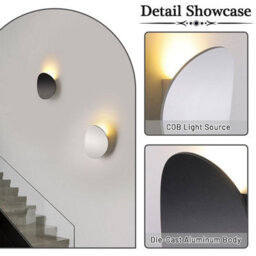 Amorly Led Wall Sconce Indoor Modern Lighting Minimalist Hardwired  For Living Room Bedroom Hallway  Warm White 3000K - thumbnail 7