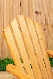 Orsina Natural Finish Chair, Water-Resistance Indoor Armchair, Sleek Garden Chair, Sustainable Lawn Chair - thumbnail 5