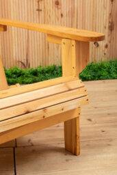 Orsina Natural Finish Chair, Water-Resistance Indoor Armchair, Sleek Garden Chair, Sustainable Lawn Chair - thumbnail 3