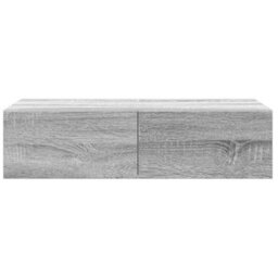Berkfield Wall Shelf With Drawers Grey Sonoma 60X26.5X15 Cm Engineered Wood - thumbnail 4