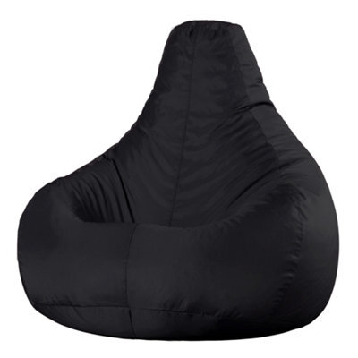 Icon Dalton High Back Adult Gaming Indoor Outdoor Bean Bag Chair, Black - image 1