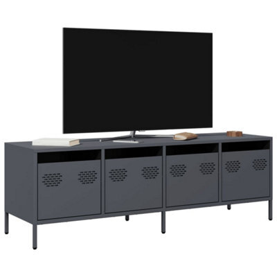 Berkfield Tv Cabinet Anthracite 135X39X43.5 Cm Cold-Rolled Steel - image 1