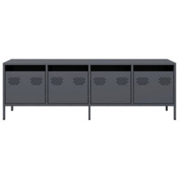 Berkfield Tv Cabinet Anthracite 135X39X43.5 Cm Cold-Rolled Steel - thumbnail 4
