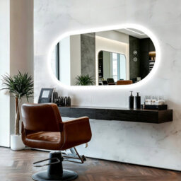 Luvodi 500X1000mm Oval Led Bathroom Mirror Anti-Fog Dimmable Backlit Vanity Mirrors With 2 Buttons - thumbnail 7