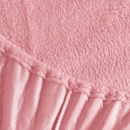 Ohs Teddy Fleece Fitted Bed Sheet Soft Thermal, Pink - King - thumbnail 4
