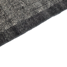 Wyld And Coco Hand-Woven Wool Area Rug Black And Off-White 80 X 150 Cm With Tasselled Edges - thumbnail 6