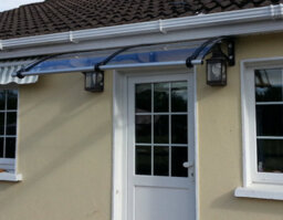 Canofix UK Canofix Door Canopy Pc 3500 Width X 650 Projection (Black Bracket - Clear Sheet) - thumbnail 1