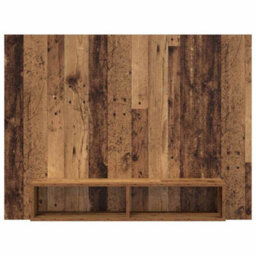 Berkfield Wall Tv Cabinet Old Wood Engineered Wood - thumbnail 5