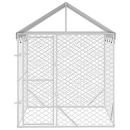 Vidaxl Outdoor Dog Kennel With Roof Silver 2X2X2.5 M Galvanised Steel - thumbnail 3