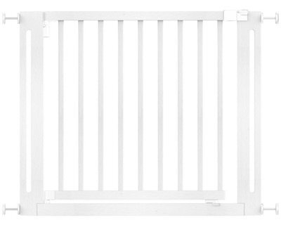Safetots Wooden Elegance Gate, White, 95Cm - 103Cm, Pressure Fit Safety Gate, 73Cm Extra Wide Doorway, Easy Installation - image 1