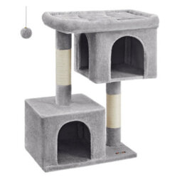 LEDREM Cat Tree, 101 Cm Cat Tower, Xl, Cat Condo For Extra Large Cats Up To 20 Kg, Large Cat Perch, 2 Cat Caves, Scratching Post - thumbnail 2