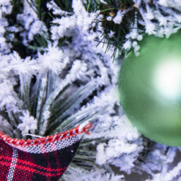 Christmas Tree World 50Cm Flocked Decorated Mixed Pine Wreath With Tartan Bows - thumbnail 4