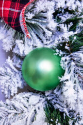 Christmas Tree World 50Cm Flocked Decorated Mixed Pine Wreath With Tartan Bows - thumbnail 7