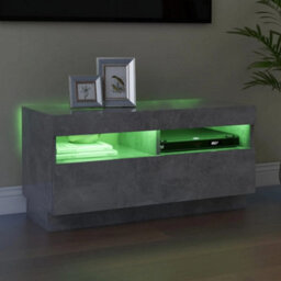 Vidaxl Tv Cabinet With Led Lights Concrete Grey 80X35X40 Cm - thumbnail 6