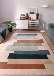 Cream Handmade Modern Geometric Wool Easy To Clean Rug For Living Room & Bedroom-160Cm X 230Cm - thumbnail 3