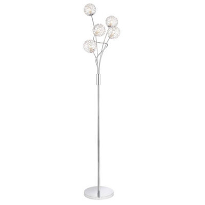 Pagazzi Lighting Pagazzi Kesha 5 Light Floor Lamp Chrome