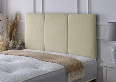 "Adore Designs Alton Chenille 5Ft Kingsize 24"" Headboard - Cream"