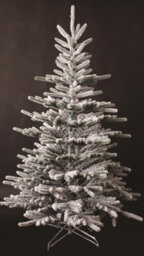 Shatchi 5Ft Californian Pine Snow Covered Green Tips Bushy Artificial Plain Christmas Tree - thumbnail 3