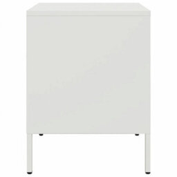 Berkfield Bedside Cabinet White 36X39X50.5 Cm Steel - thumbnail 7