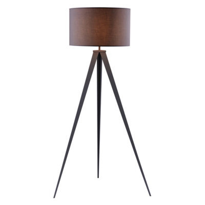 Teamson Home Romanza Tripod Floor Lamp With Grey Finish Shade - 55 X 55 X 157 (Cm) - image 1