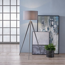 Teamson Home Romanza Tripod Floor Lamp With Grey Finish Shade - 55 X 55 X 157 (Cm) - thumbnail 3