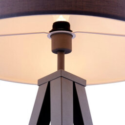 Teamson Home Romanza Tripod Floor Lamp With Grey Finish Shade - 55 X 55 X 157 (Cm) - thumbnail 8