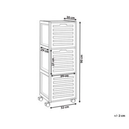 Beliani Bathroom Cabinet Shawnee Bamboo 32 Cm Light Brown - thumbnail 3
