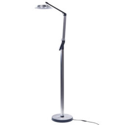 Beliani Floor Led Lamp Silver 170Cm Dimmable With Lcd Panel For Home Office And Study Corners - thumbnail 6