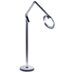 Beliani Floor Led Lamp Silver 170Cm Dimmable With Lcd Panel For Home Office And Study Corners - thumbnail 5