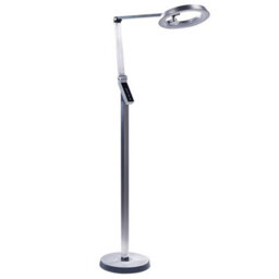 Beliani Floor Led Lamp Silver 170Cm Dimmable With Lcd Panel For Home Office And Study Corners - thumbnail 4