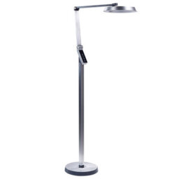 Beliani Floor Led Lamp Silver 170Cm Dimmable With Lcd Panel For Home Office And Study Corners - thumbnail 3
