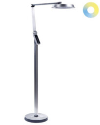 Beliani Floor Led Lamp Silver 170Cm Dimmable With Lcd Panel For Home Office And Study Corners - thumbnail 2