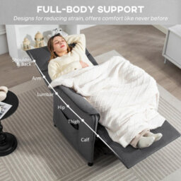 Homcom Electric Reclining Chair W/ Remote, Power Recliner For Elderly, Black - thumbnail 8
