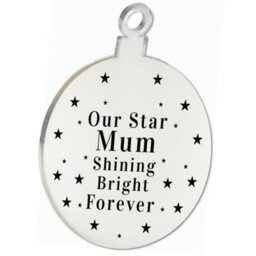 Red Ocean Rememberance Christmas Tree Bauble Beautiful Mum Memorial Gift Ornament - thumbnail 5