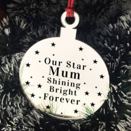 Red Ocean Rememberance Christmas Tree Bauble Beautiful Mum Memorial Gift Ornament - thumbnail 6