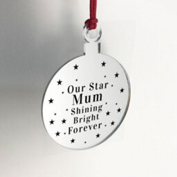 Red Ocean Rememberance Christmas Tree Bauble Beautiful Mum Memorial Gift Ornament - thumbnail 4