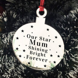 Red Ocean Rememberance Christmas Tree Bauble Beautiful Mum Memorial Gift Ornament - thumbnail 3