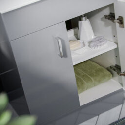 Nes Home 1100mm Grey Vanity Basin Unit & Wc Unit And Back To Wall Toilet Pan - thumbnail 5