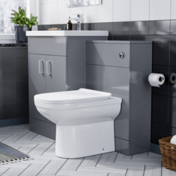 Nes Home 1100mm Grey Vanity Basin Unit & Wc Unit And Back To Wall Toilet Pan - thumbnail 4