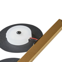 Beliani Wall Led Lamp Black And Gold - Built-In Warm White Leds, Modern Iron Frame, 600 X 290 X 40 mm - thumbnail 5